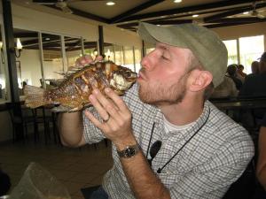 Kissing Peter's Fish ... before I ate it