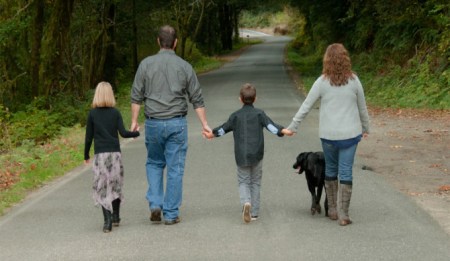family walking together