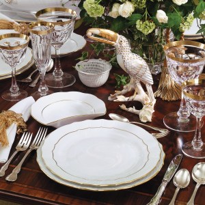fine china silver dinner setting