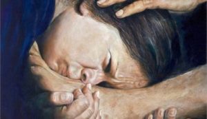 A prostitute washes Jesus' feet